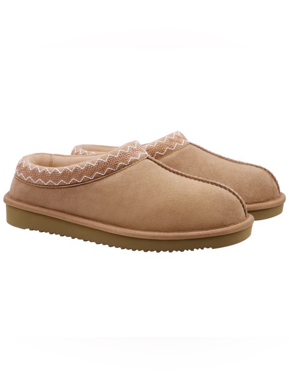 Kirkland Signature Unisex Shearling Slipper, ​Tan, Size: US W7/ M6 - NWT